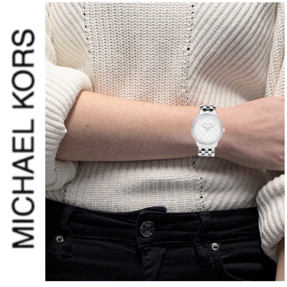 NWT authentic MK Silver tone monogram watch - Picture 2 of 6